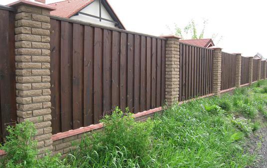 Забор деревянный - пример 41