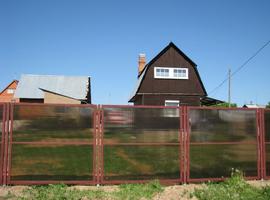Забор из поликарбоната - пример 75